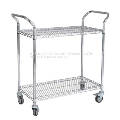 ESD PCB Storage Cart Trolley Stainless Steel Cart With Wheels