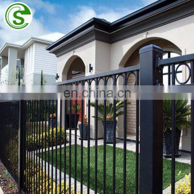 Flat top steel fence/tubular picket fence/wrought iron fence