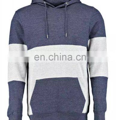 High Quality Combed Lint Free Fabric Blue and gray super hot sale custom fleece hoodie for men