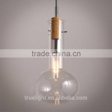 modern simple style with wood pendant lamp 1 light for shops china supplier