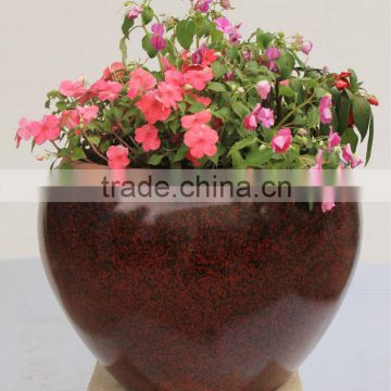 glazed leightwight bowl shaped flower pot