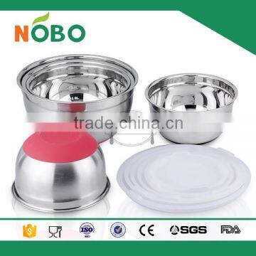 Stainless steel salad bowl silicon