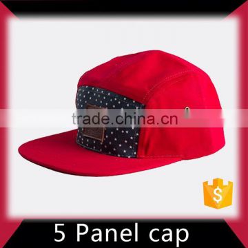 High capability professional manufacturer 5 panel hat with leather strap