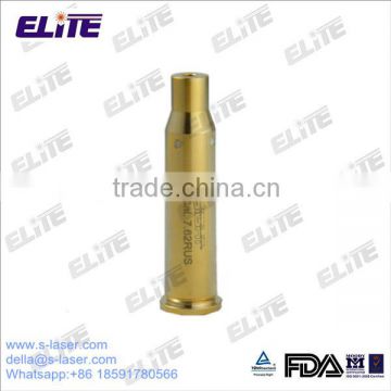 FDA Approved High Quality Gold Plated Brass 7.62mm RUS Caliber Cartridge Red Laser Bore Sight