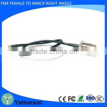 RF coaxial cable 50ohm 30cm RG174 FME MALE to MMCX MALE ANGLE Pigtail Jumper cable