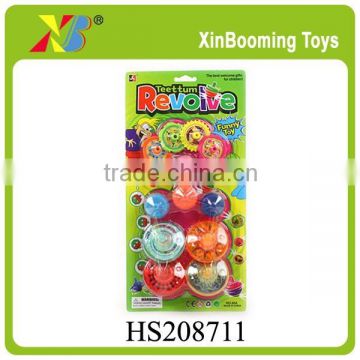Newest popular toy plastic spinning top set for kids, promotion toy