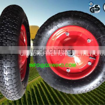 14 inch 3.00-8 Best quality Colorful Pneumatic rubber wheel