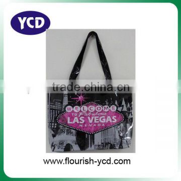 vinyl pvc handbag with printed