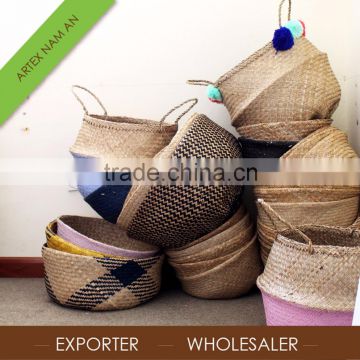 Handmade Natural Foldable Seagrass Basket - Best selling collection