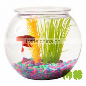 Large capacity clear plastic fish bowl,Durable round PET plastic fish bowl,9500ml fish bowl made in China