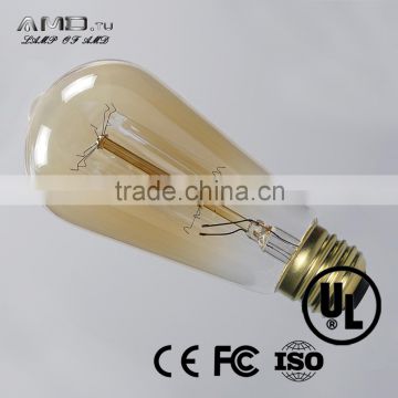 4000k dimmable vintage led filament edison bulb st64 Incandescent lamp Light Bulb E26 E27 B22 CE RoHS FCC