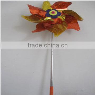 Extendable Handheld Spinner Windmill With PVC Flower