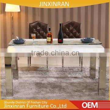 Home furniture 6 seater marble dinning table set