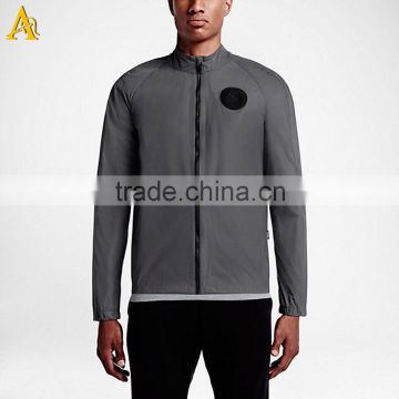Wholesale plain sport wear 100%polyester windbreaker jacket soft goretex outdoor jacket