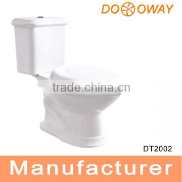 Popular bathroom porcelain washdown two piece toilet prices manufacturer DT2002