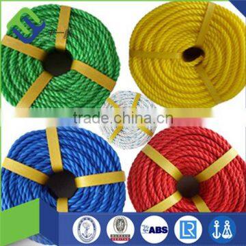 Customized fishing Colorful 3 Strands Twist Polyethylene Rope 10mm