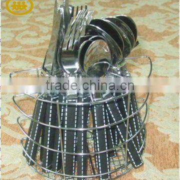 stainless steel cutlery with plastic handle