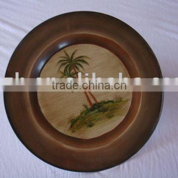 homeware middle metal round food tray