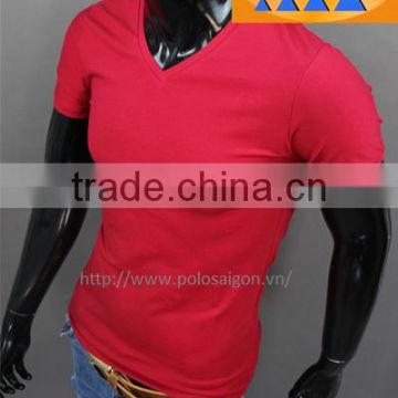 Men T Shirts, V neck, short Sleeve , 100% cotton