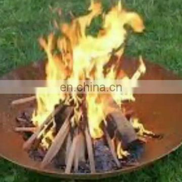 Outdoor warming corten steel gas fire pit table