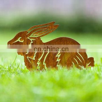 Custom Made Corten Steel Animal Rabbit Model