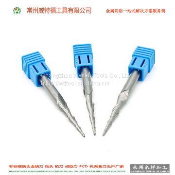 WTFTOOLS manufacturer nonstandard solid carbide taper end mill cutter