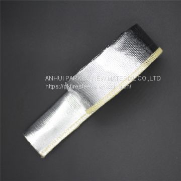 Heat reflective aluminum foil fiberglass sleeve