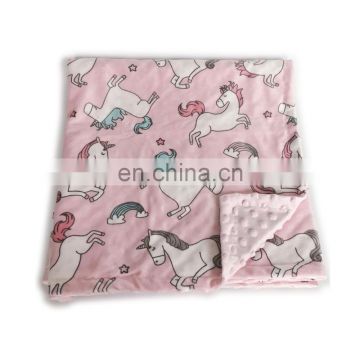 Super Soft Anti-Pilling Polyester Bubble Embossed Baby Minky Blanket