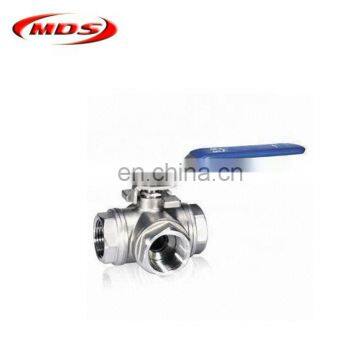 ss316 stainless steel 3-way ball valve 6000 psi dn100