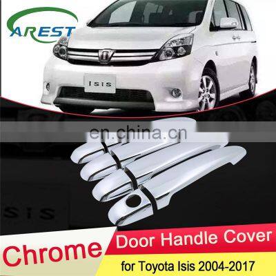 for Toyota Isis 2004~2017 Chrome Door Handle Cover Exterior Trim Catch Car Set Cap Stickers Accessories 2005 2006 2007 2008 2009