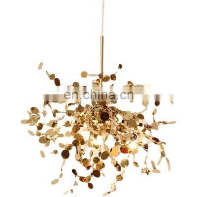 Nordic Simple LED Pendant Light Stainless Steel Chandelier Indoor Classic Vintage Ceiling Pendant Lamp For Living Dinner Room