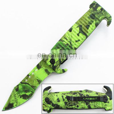 9 Inch aluminum handle with stainless steel hunting survival utility pocket knife