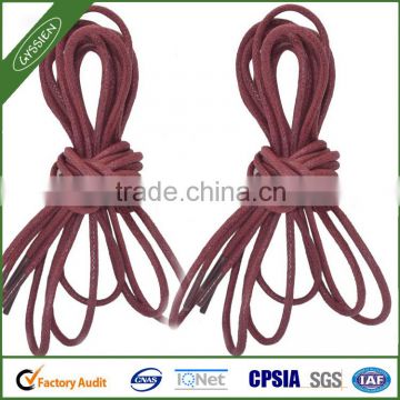 2mm 2.5cm 2.8mm cotton shoe laces/waxed cotton shoelaces