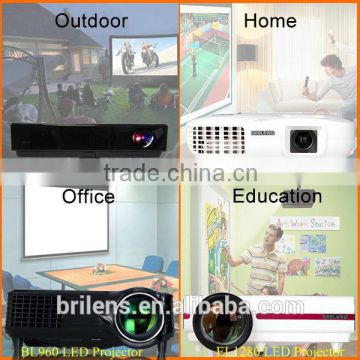 Brilens Wireless portable travel battery powered Mini Pocket Pico LED DLP with HD wifi display speaker training projector