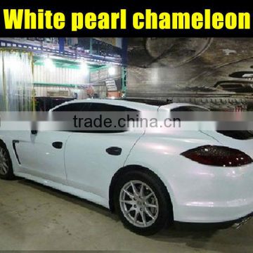 Chameleon Pearl White Car Wrap Film size :1.52*20m