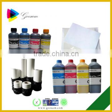 vivid color sublimation inkjet ink for epson for Cotton Fabric/Mug/Leather/PVC/pottery and porcelain printing