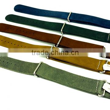 Fashion Style Genuine Leather Nato Watch Straps