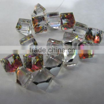 10mm Transparent style assorted colors ice cube crystal glass beads.Applicable to the necklace earrings etc.CGB022