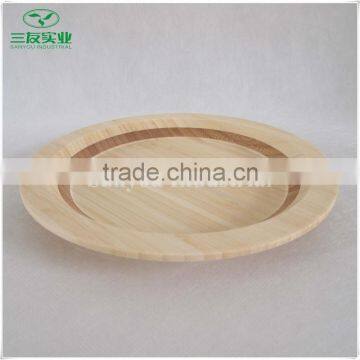 Natural Round Bamboo Serving Tray