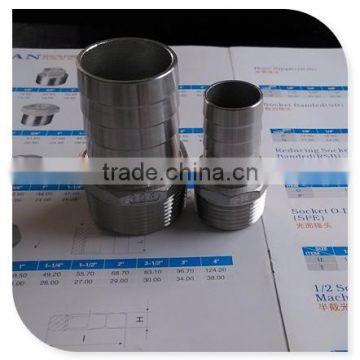 Class 150 casting stainless steel BSPT taper thread male hose nipple connector 1 1/2"