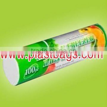 HDPE plastic durable freezer bags on roll