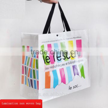 Colourful lamination non woven bag with logo print