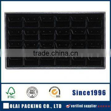 Yiwu manufacturer black paper jewelry trays display for wholesale