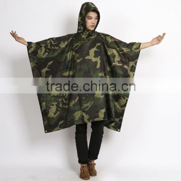 High quality outdoor waterproof windproof military poncho