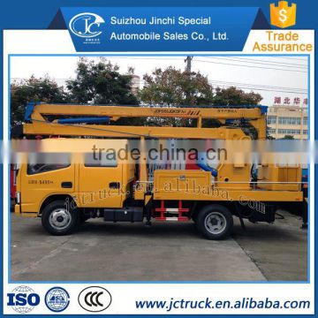 latest 95HP hydraulic aerial cage working truck price