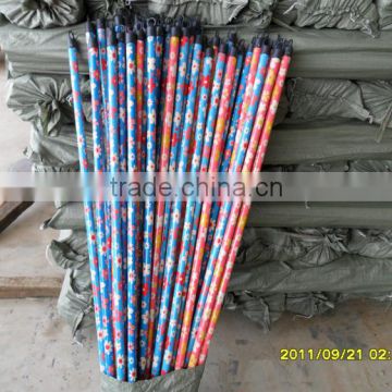 120cm PVC coated wooden broom mop handle