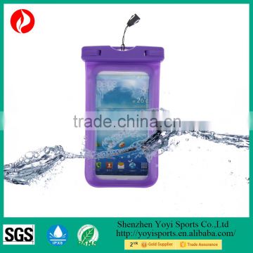 Chinese supplier waterproof pouch with lanyard for snorkeling swimming
