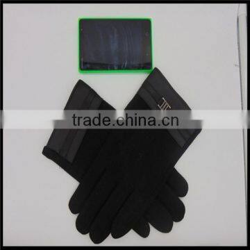 Smart Touch Screen Men Mirco Velvet Glove Black