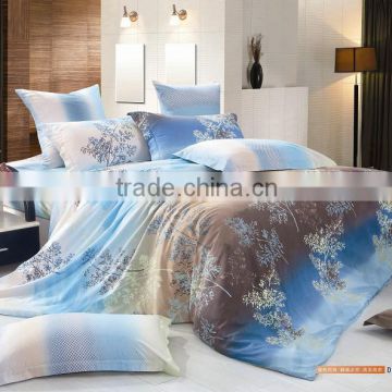 100% cotton snowy Bed Linen Duvet Cover Set/nice print bed cover set
