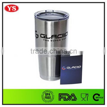 Custom Eco-friendly 30 oz vacuum double wall stainless steel tumbler cups with lid